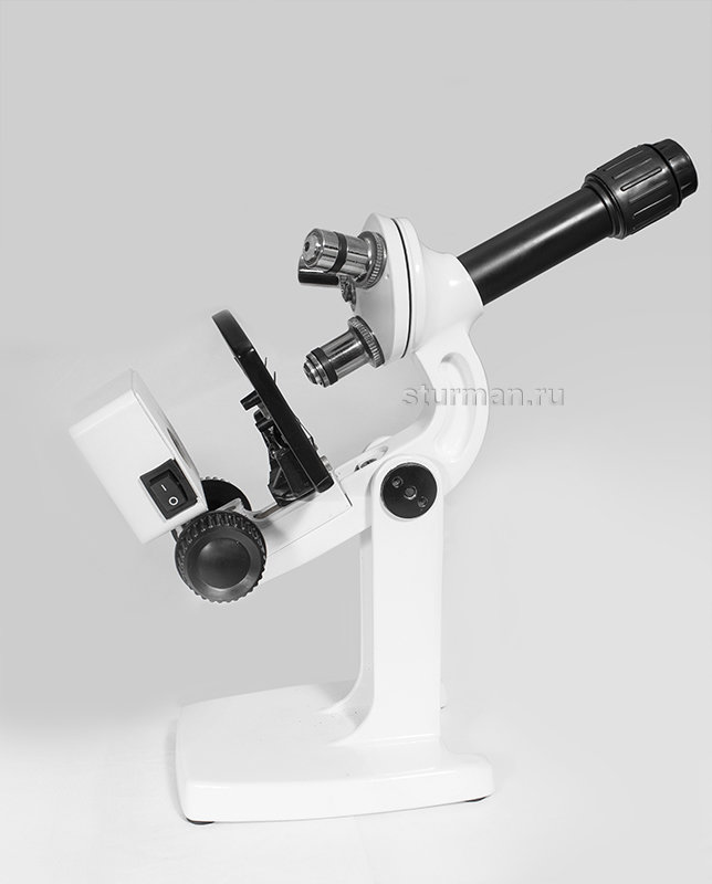 Микроскоп Юннат 2П-1 с подсветкой Серебристый купить по оптимальной цене,  доставка по России, гарантия качества