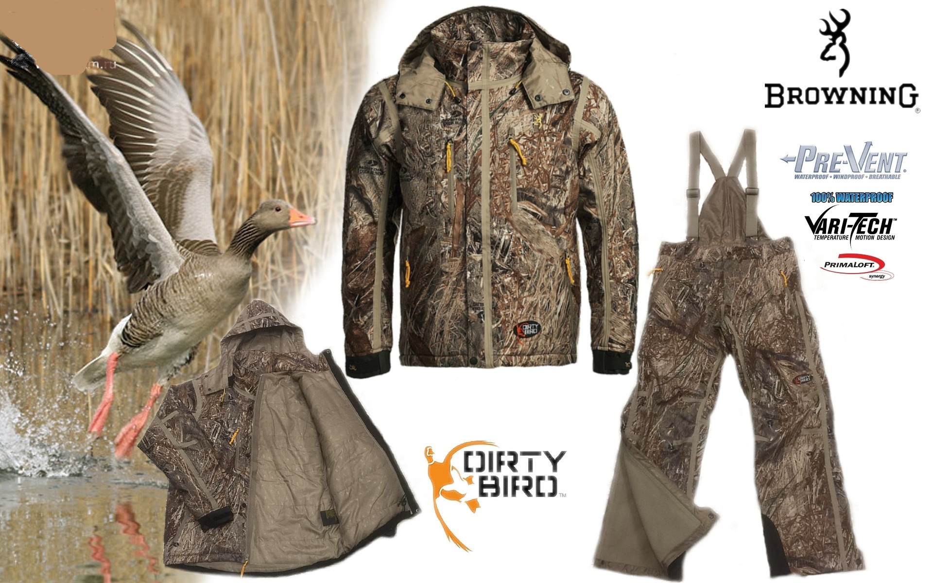 Browning костюм Dirty Bird Vari-Tech MODB 30330217/30630317 купить по оптимальной цене,  доставка по России, гарантия качества