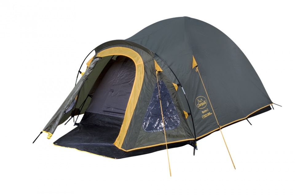 Палатка Campus Beziers 4 khaki 517/ yellow 409 купить по оптимальной цене,  доставка по России, гарантия качества