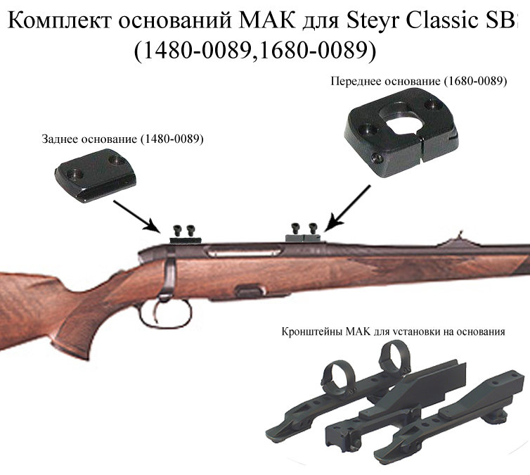 Основание МАК для Steyr Classic SBS(1480-0089,1680-0089) купить по оптимальной цене,  доставка по России, гарантия качества