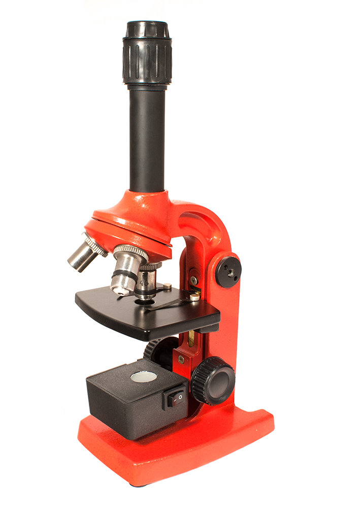 Микроскоп Юннат 2П-3 с подсветкой Красный купить по оптимальной цене,  доставка по России, гарантия качества