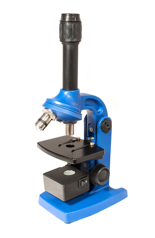 Микроскоп Юннат 2П-1 с подсветкой Синий купить по оптимальной цене,  доставка по России, гарантия качества