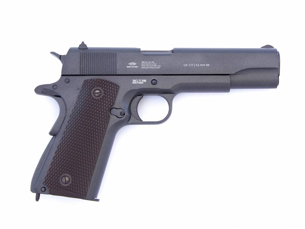 Пневматический пистолет Gletcher GLT1911 купить по оптимальной цене,  доставка по России, гарантия качества