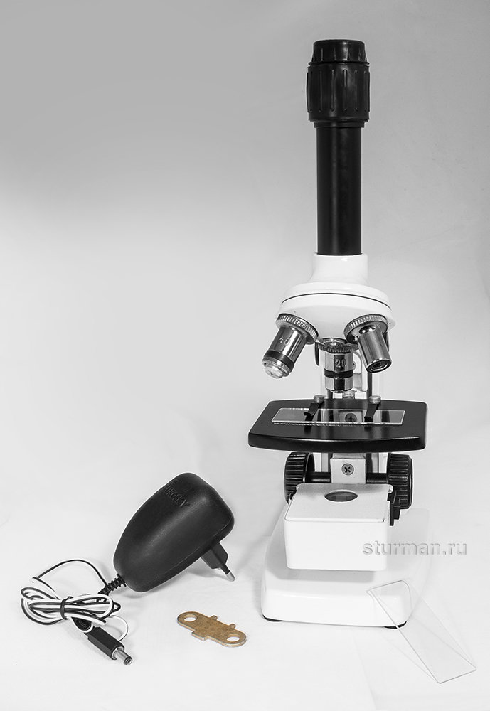 Микроскоп Юннат 2П-3 с подсветкой Белый купить по оптимальной цене,  доставка по России, гарантия качества