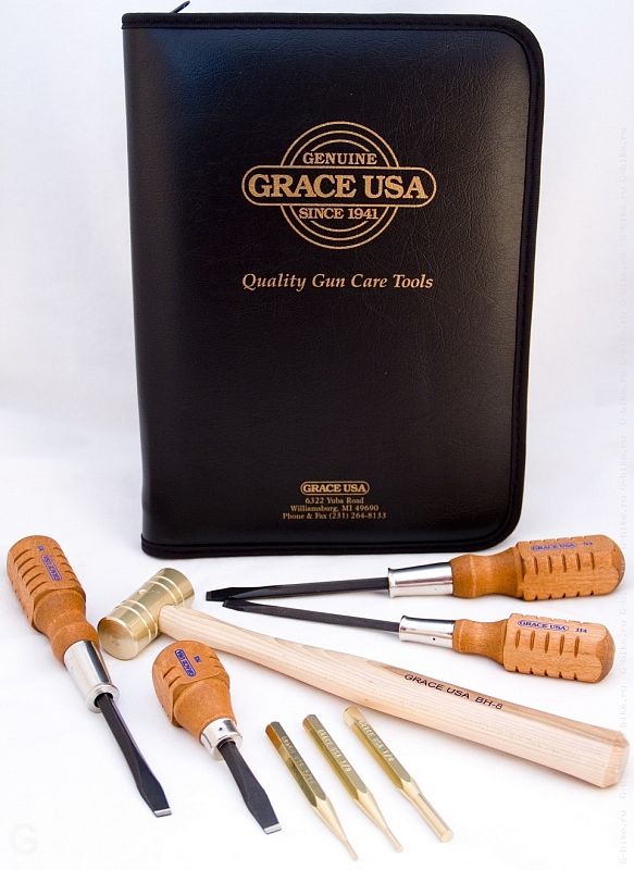 Набор инструментов оружейного мастера (выколотки, отвертки, молоток) Grace USA Gun Care Tool Set .GR-GCT-17 купить по оптимальной цене,  доставка по России, гарантия качества