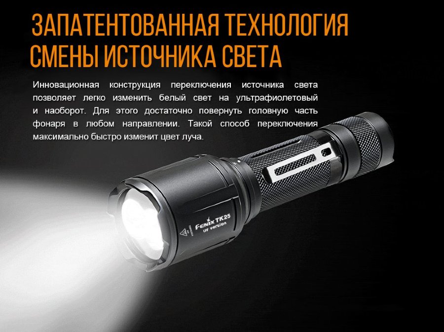 Фонарь Fenix TK25UV купить по оптимальной цене,  доставка по России, гарантия качества