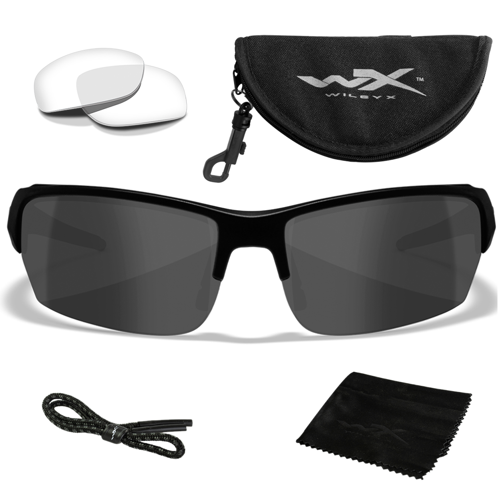Очки защитные Wiley X WX Saint (Frame Matte Black, Lens Clear + Grey) купить по оптимальной цене,  доставка по России, гарантия качества